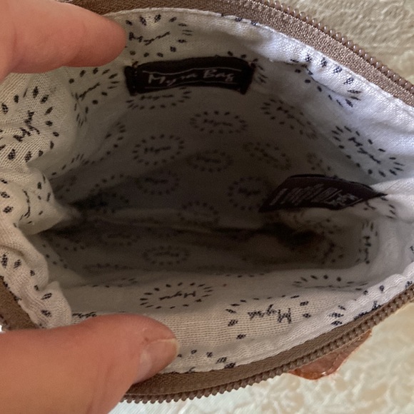 Myra leather & canvas Brown Cellphone Crossbody - Picture 8 of 12